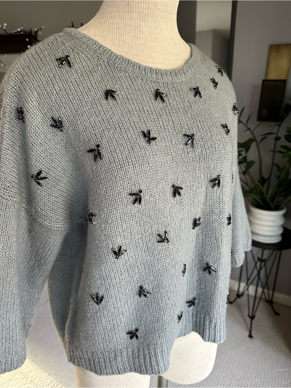 Ann Taylor Embellished Crewneck Sweater size large - Picture 6 of 13